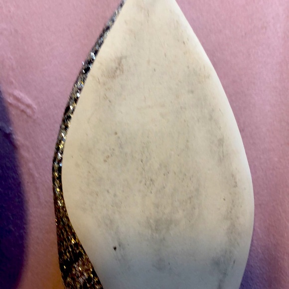 J Crew Gold Glitter Pointy Toe Flats - Picture 6 of 9